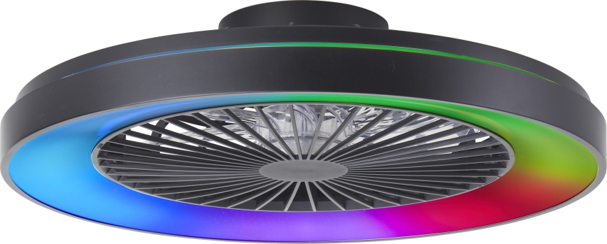 Brilliant - LED RGBW Dimmable ανεμιστήρας οροφής MAZZARO LED/24W/230V 3000-6500K διάμετρος 58 cm μαύρο + τηλεχειριστήριο