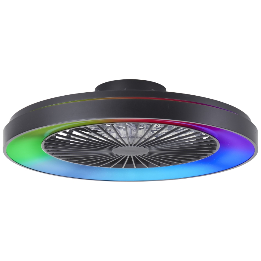 Brilliant - LED RGBW Dimmable ανεμιστήρας οροφής MAZZARO LED/24W/230V 3000-6500K διάμετρος 58 cm μαύρο + τηλεχειριστήριο