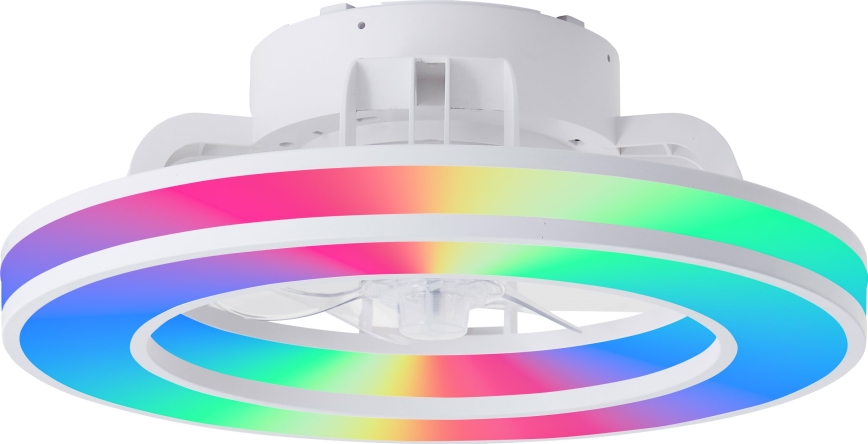 Brilliant - LED RGBW Dimmable ανεμιστήρας οροφής MONDELLO LED/26W/230V 2700-6500K διάμετρος 41,5 cm λευκό + τηλεχειριστήριο