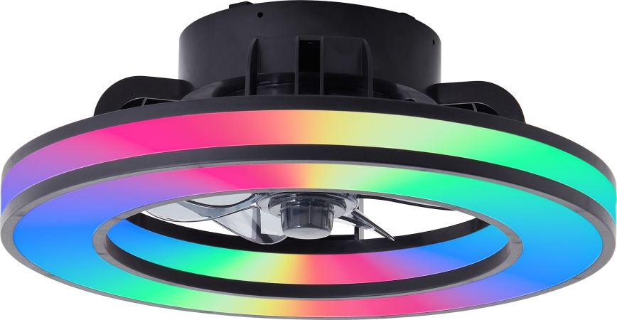 Brilliant - LED RGBW Dimmable ανεμιστήρας οροφής MONDELLO LED/26W/230V 2700-6500K διάμετρος 41 cm μαύρο + τηλεχειριστήριο