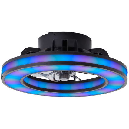 Brilliant - LED RGBW Dimmable ανεμιστήρας οροφής MONDELLO LED/26W/230V 2700-6500K διάμετρος 41 cm μαύρο + τηλεχειριστήριο
