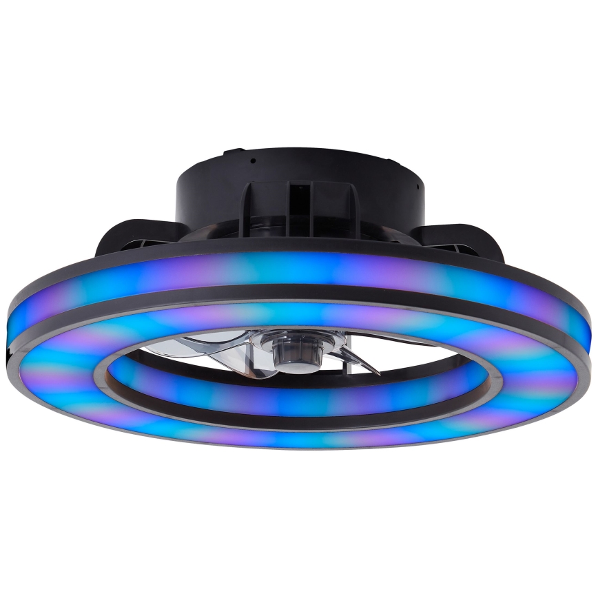 Brilliant - LED RGBW Dimmable ανεμιστήρας οροφής MONDELLO LED/26W/230V 2700-6500K διάμετρος 41 cm μαύρο + τηλεχειριστήριο