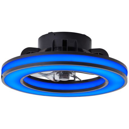 Brilliant - LED RGBW Dimmable ανεμιστήρας οροφής MONDELLO LED/26W/230V 2700-6500K διάμετρος 41 cm μαύρο + τηλεχειριστήριο