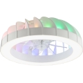 Brilliant - LED RGBW Dimmable ανεμιστήρας οροφής με ένα φωστικό FANORA LED/30W/230V 2700-6500K διάμετρος 46 cm λευκό + τηλεχειριστήριο