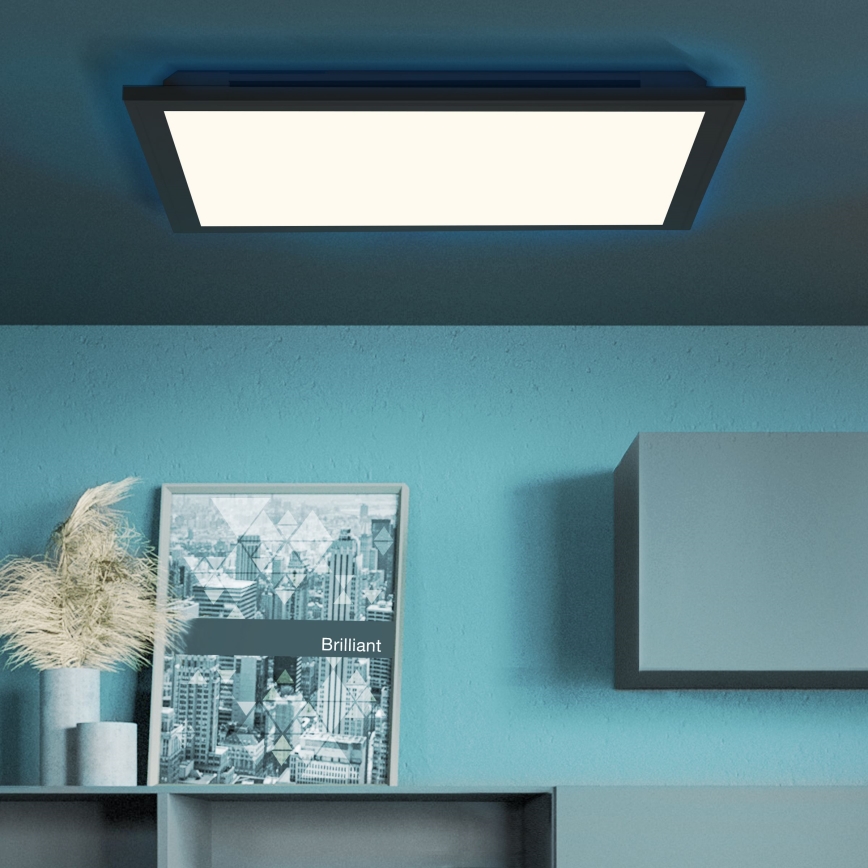 Brilliant - LED RGBW Dimmable φωτιστικό οροφής ALLIE LED/24W/230V 2700-6500K μαύρο + τηλεχειριστήριο