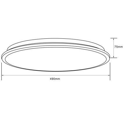 Brilliant - LED RGBW Dimmable φωτιστικό οροφής HEIDA LED/30W/230V 3000-6500K + τηλεχειριστήριο