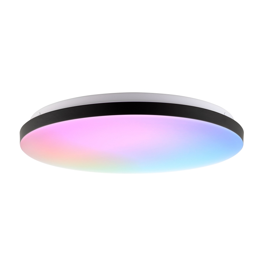 Brilliant - LED RGBW Dimmable φωτιστικό οροφής LIVIO LED/20W/230V 3000-6500K διάμετρος 49 cm μαύρο + τηλεχειριστήριο
