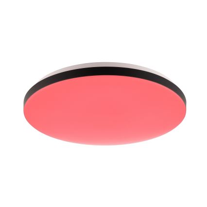 Brilliant - LED RGBW Dimmable φωτιστικό οροφής LIVIO LED/20W/230V 3000-6500K διάμετρος 49 cm μαύρο + τηλεχειριστήριο