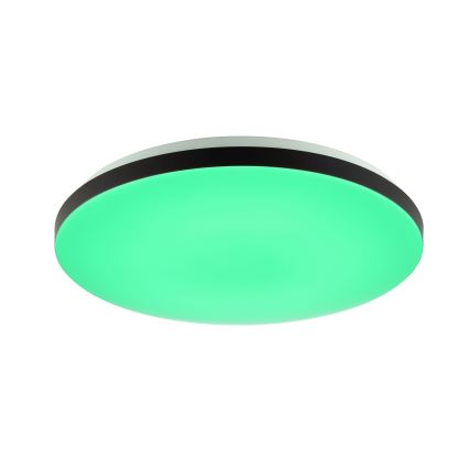 Brilliant - LED RGBW Dimmable φωτιστικό οροφής LIVIO LED/20W/230V 3000-6500K διάμετρος 49 cm μαύρο + τηλεχειριστήριο