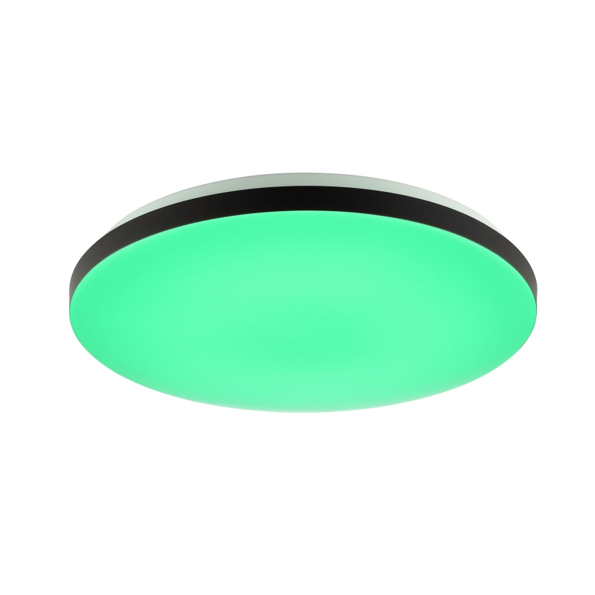 Brilliant - LED RGBW Dimmable φωτιστικό οροφής LIVIO LED/20W/230V 3000-6500K διάμετρος 49 cm μαύρο + τηλεχειριστήριο