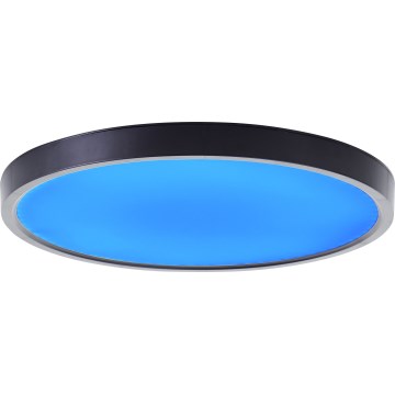 Brilliant - LED RGBW Dimmable φωτιστικό οροφής LOTTI LED/16W/230V 3000K διάμετρος 30 cm μαύρο Wi-Fi Tuya + τηλεχειριστήριο