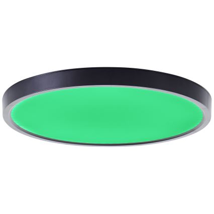 Brilliant - LED RGBW Dimmable φωτιστικό οροφής LOTTI LED/16W/230V 3000K διάμετρος 30 cm μαύρο Wi-Fi Tuya + τηλεχειριστήριο