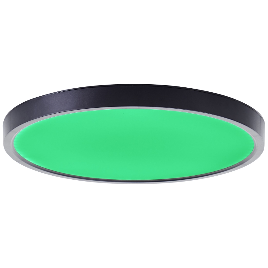 Brilliant - LED RGBW Dimmable φωτιστικό οροφής LOTTI LED/16W/230V 3000K διάμετρος 30 cm μαύρο Wi-Fi Tuya + τηλεχειριστήριο
