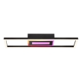 Brilliant - LED RGBW ρυθμιζόμενο φωτιστικό οροφής BESSON LED/20W/230V 3000-6500K μαύρο + τηλεχειριστήριο