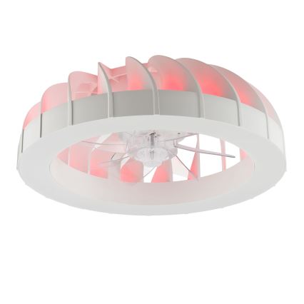 Brilliant - LED RGBW Dimmable ανεμιστήρας οροφής με ένα φωστικό FANORA LED/30W/230V 2700-6500K διάμετρος 46 cm λευκό + τηλεχειριστήριο