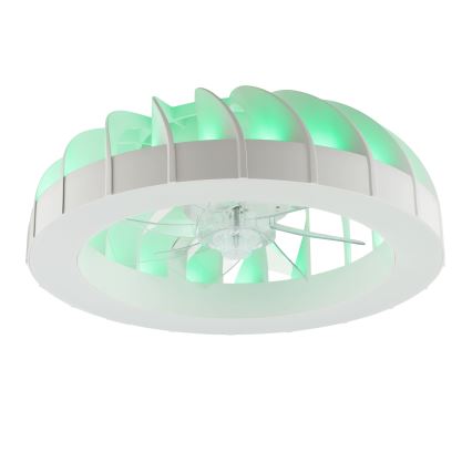 Brilliant - LED RGBW Dimmable ανεμιστήρας οροφής με ένα φωστικό FANORA LED/30W/230V 2700-6500K διάμετρος 46 cm λευκό + τηλεχειριστήριο