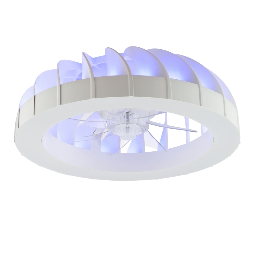 Brilliant - LED RGBW Dimmable ανεμιστήρας οροφής με ένα φωστικό FANORA LED/30W/230V 2700-6500K διάμετρος 46 cm λευκό + τηλεχειριστήριο