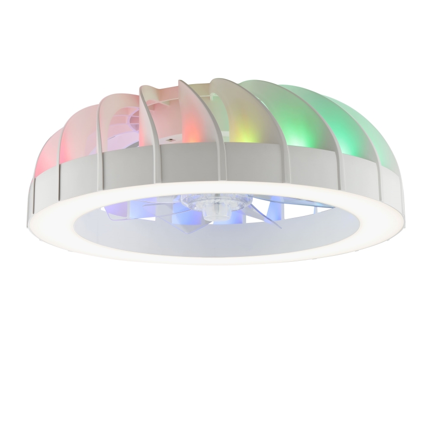 Brilliant - LED RGBW Dimmable ανεμιστήρας οροφής με ένα φωστικό FANORA LED/30W/230V 2700-6500K διάμετρος 46 cm λευκό + τηλεχειριστήριο