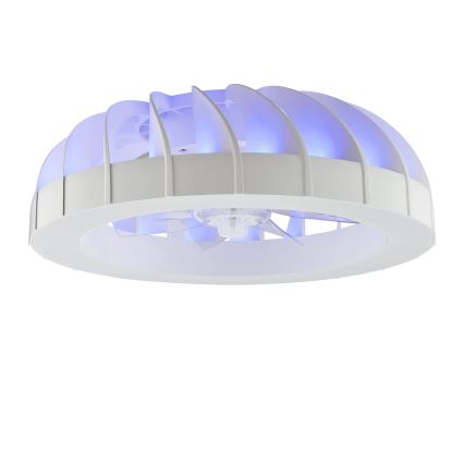 Brilliant - LED RGBW Dimmable ανεμιστήρας οροφής με ένα φωστικό FANORA LED/30W/230V 2700-6500K διάμετρος 46 cm λευκό + τηλεχειριστήριο