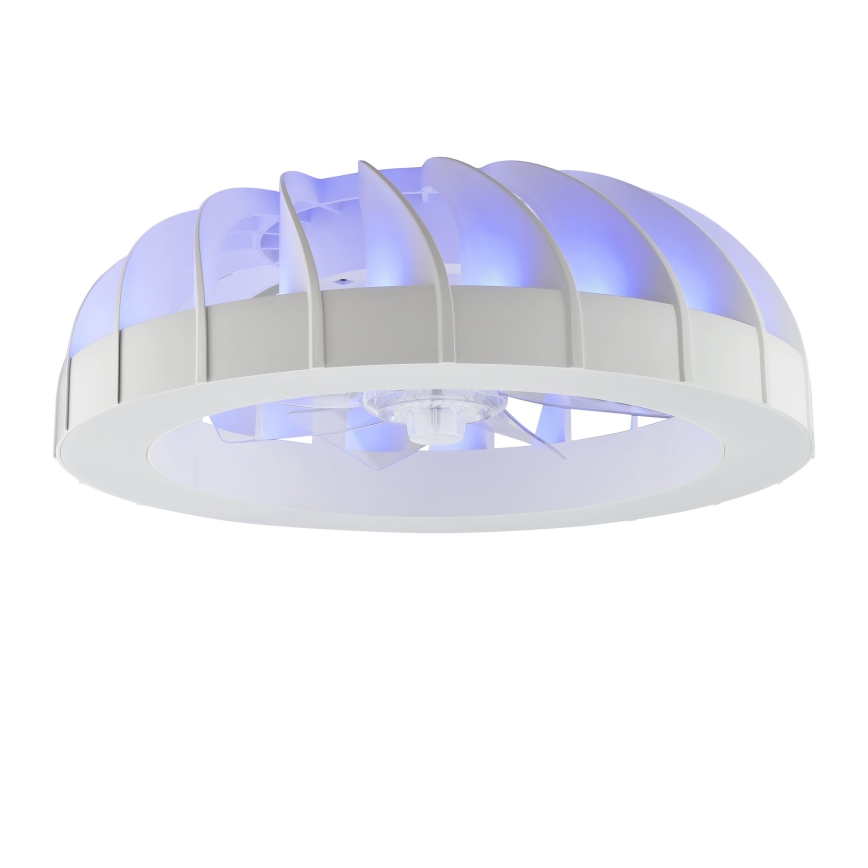 Brilliant - LED RGBW Dimmable ανεμιστήρας οροφής με ένα φωστικό FANORA LED/30W/230V 2700-6500K διάμετρος 46 cm λευκό + τηλεχειριστήριο