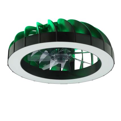 Brilliant - LED RGBW Dimmable ανεμιστήρας οροφής με ένα φωστικό FANORA LED/30W/230V 2700-6500K διάμετρος 46 cm μαύρο + τηλεχειριστήριο