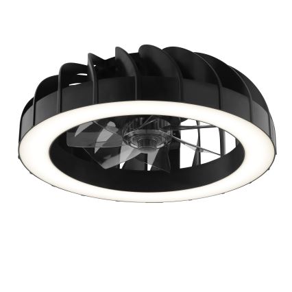 Brilliant - LED RGBW Dimmable ανεμιστήρας οροφής με ένα φωστικό FANORA LED/30W/230V 2700-6500K διάμετρος 46 cm μαύρο + τηλεχειριστήριο