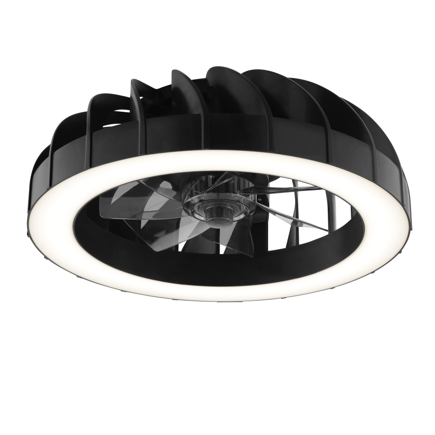 Brilliant - LED RGBW Dimmable ανεμιστήρας οροφής με ένα φωστικό FANORA LED/30W/230V 2700-6500K διάμετρος 46 cm μαύρο + τηλεχειριστήριο