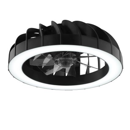 Brilliant - LED RGBW Dimmable ανεμιστήρας οροφής με ένα φωστικό FANORA LED/30W/230V 2700-6500K διάμετρος 46 cm μαύρο + τηλεχειριστήριο