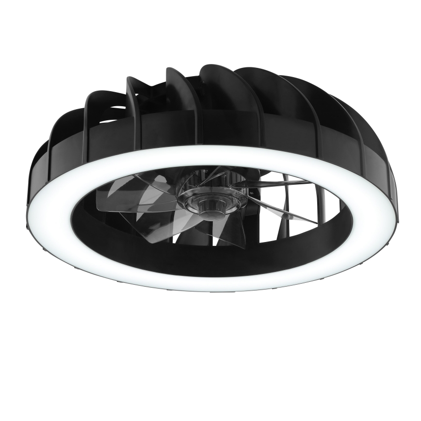 Brilliant - LED RGBW Dimmable ανεμιστήρας οροφής με ένα φωστικό FANORA LED/30W/230V 2700-6500K διάμετρος 46 cm μαύρο + τηλεχειριστήριο