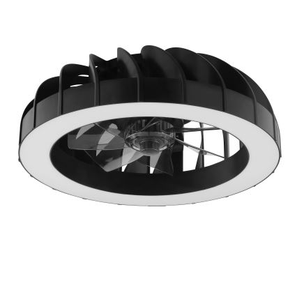 Brilliant - LED RGBW Dimmable ανεμιστήρας οροφής με ένα φωστικό FANORA LED/30W/230V 2700-6500K διάμετρος 46 cm μαύρο + τηλεχειριστήριο
