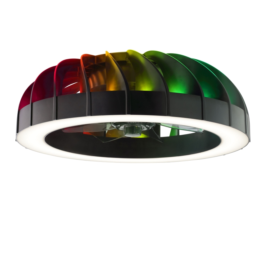 Brilliant - LED RGBW Dimmable ανεμιστήρας οροφής με ένα φωστικό FANORA LED/30W/230V 2700-6500K διάμετρος 46 cm μαύρο + τηλεχειριστήριο