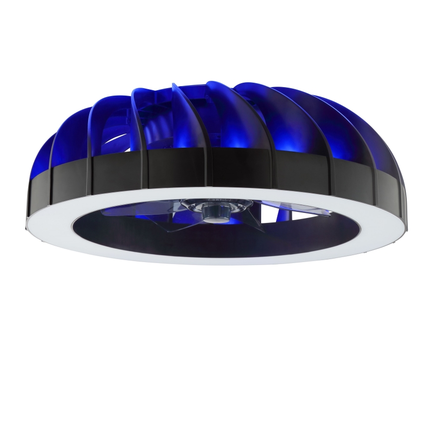 Brilliant - LED RGBW Dimmable ανεμιστήρας οροφής με ένα φωστικό FANORA LED/30W/230V 2700-6500K διάμετρος 46 cm μαύρο + τηλεχειριστήριο