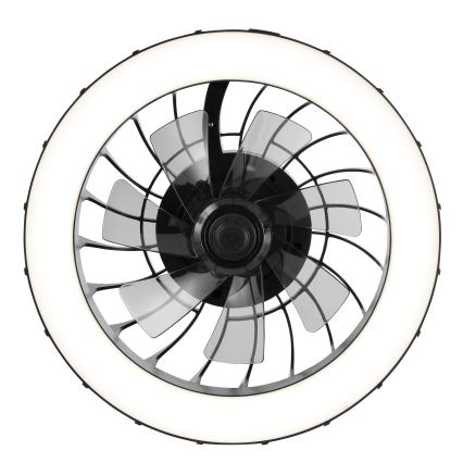 Brilliant - LED RGBW Dimmable ανεμιστήρας οροφής με ένα φωστικό FANORA LED/30W/230V 2700-6500K διάμετρος 46 cm μαύρο + τηλεχειριστήριο