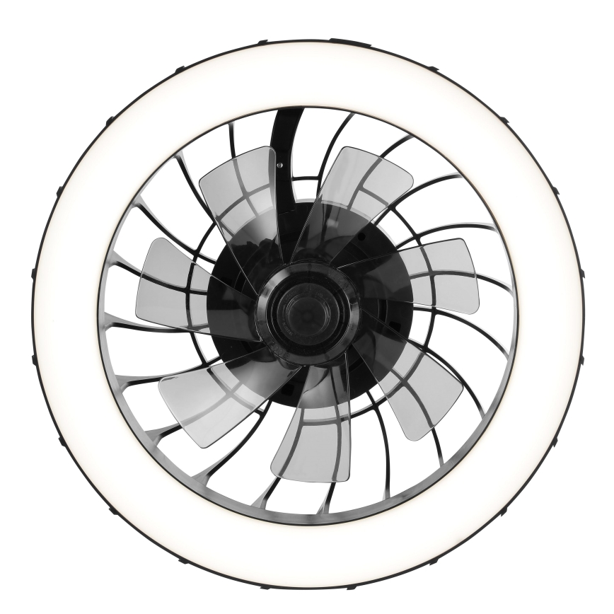 Brilliant - LED RGBW Dimmable ανεμιστήρας οροφής με ένα φωστικό FANORA LED/30W/230V 2700-6500K διάμετρος 46 cm μαύρο + τηλεχειριστήριο