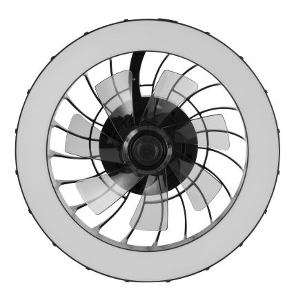 Brilliant - LED RGBW Dimmable ανεμιστήρας οροφής με ένα φωστικό FANORA LED/30W/230V 2700-6500K διάμετρος 46 cm μαύρο + τηλεχειριστήριο
