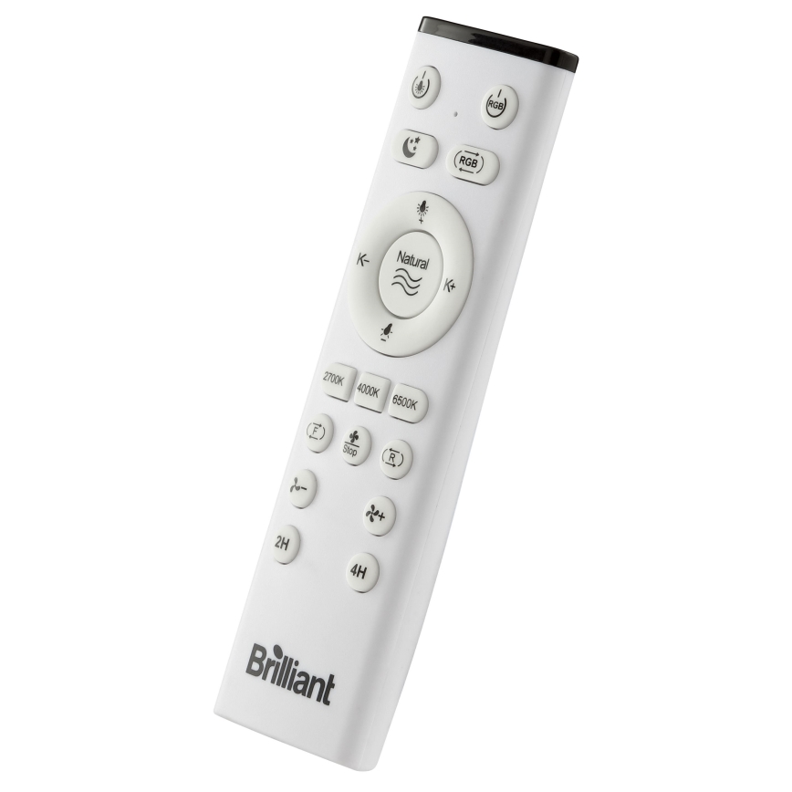 Brilliant - LED RGBW Dimmable ανεμιστήρας οροφής με ένα φωστικό FANORA LED/30W/230V 2700-6500K διάμετρος 46 cm μαύρο + τηλεχειριστήριο