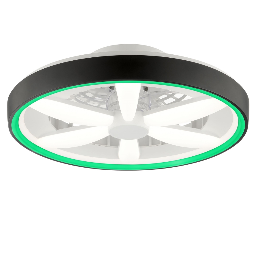 Brilliant - Ανεμιστήρας οροφής LED RGBW Dimmable με φως GAIANO LED/48W/230V 2700-6500K μαύρο + τηλεχειριστήριο