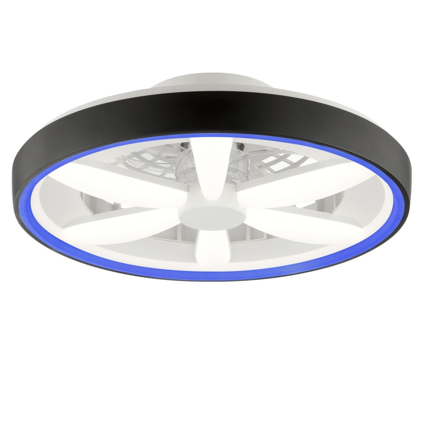 Brilliant - Ανεμιστήρας οροφής LED RGBW Dimmable με φως GAIANO LED/48W/230V 2700-6500K μαύρο + τηλεχειριστήριο