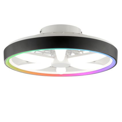 Brilliant - Ανεμιστήρας οροφής LED RGBW Dimmable με φως GAIANO LED/48W/230V 2700-6500K μαύρο + τηλεχειριστήριο