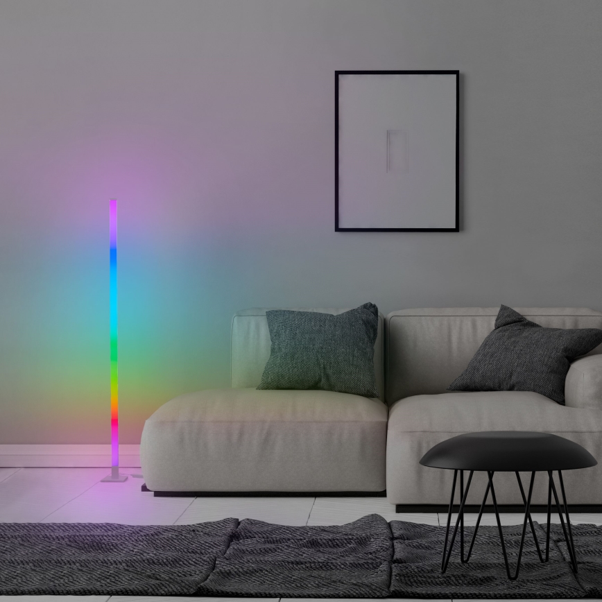 Brilliant - LED RGBW Φωτιστικό δαπέδου ντιμαριζόμενο NEELE LED/6,5W/230V λευκό + τηλεχειριστήριο