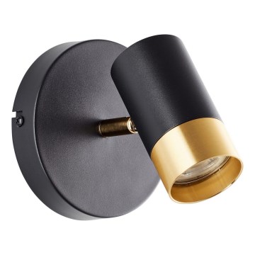 Brilliant - LED επιτοίχιο σποτ VIGOLO 1xGU10/5W/230V μαύρο/χρυσό