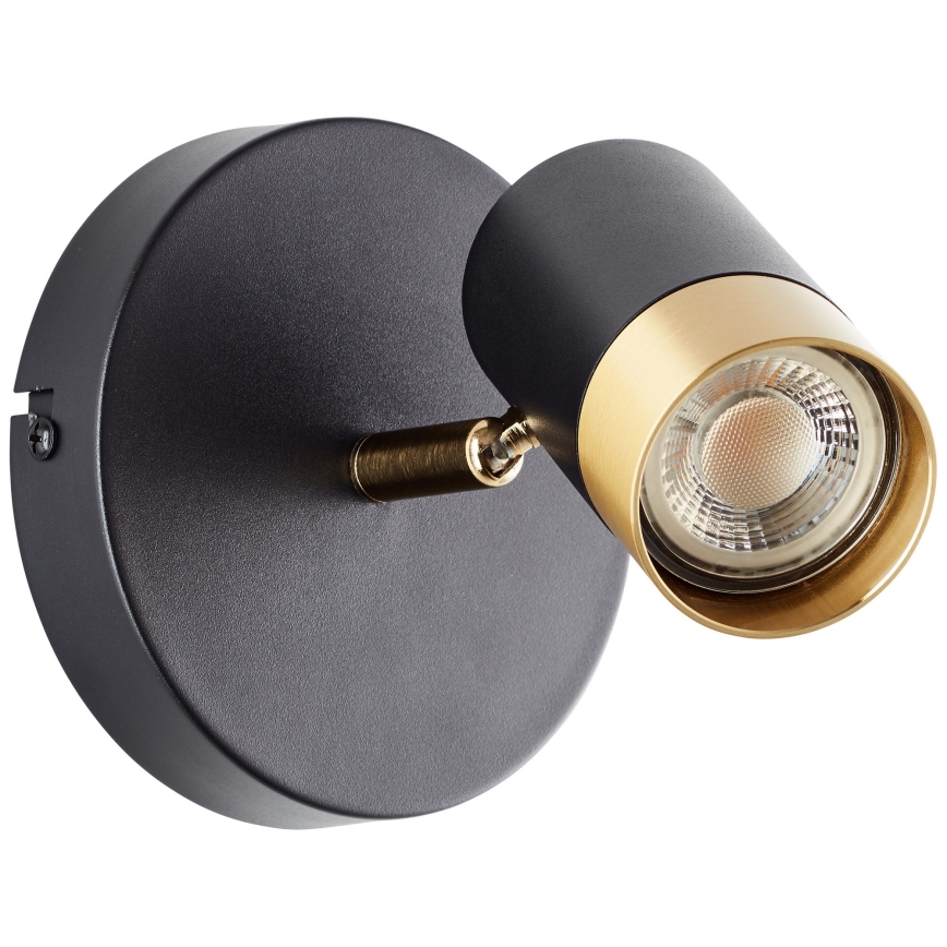 Brilliant - LED επιτοίχιο σποτ VIGOLO 1xGU10/5W/230V μαύρο/χρυσό
