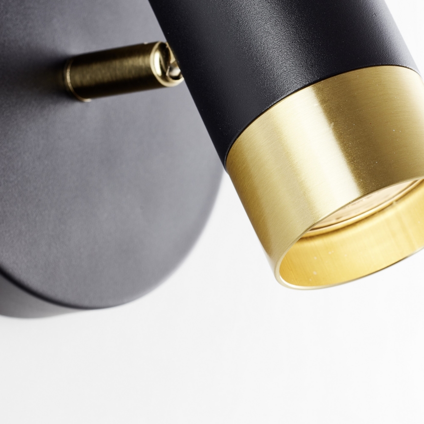 Brilliant - LED επιτοίχιο σποτ VIGOLO 1xGU10/5W/230V μαύρο/χρυσό