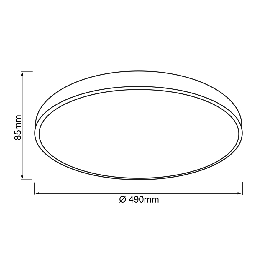 Brilliant - Ρυθμιζόμενο LED φωτιστικό οροφής SLIMLINE LED/60W/230V 3000-6500K Ø 49 cm λευκό + τηλεχειριστήριο