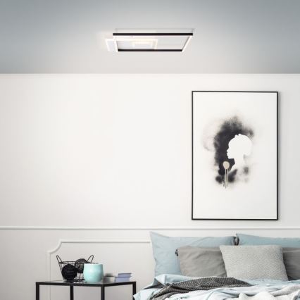 Brilliant - LED Dimmable φωτιστικό οροφής IORGO LED/40W/230V 3000K 43,5x43,5 cm λευκό/μαύρο