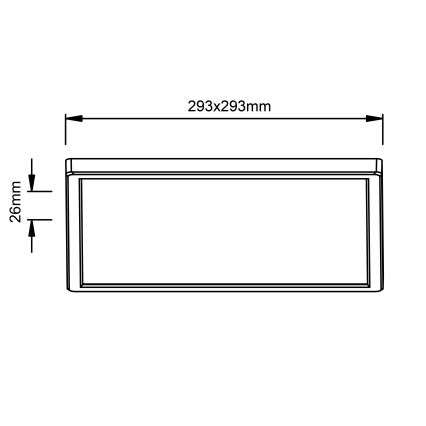 Brilliant - LED φωτιστικό οροφής MILTON LED/18W/230V 29,3x29,3 cm λευκό