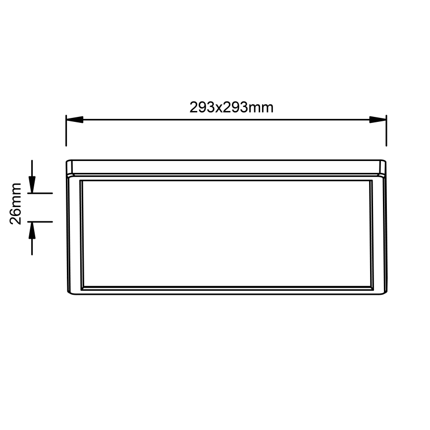 Brilliant - LED φωτιστικό οροφής MILTON LED/18W/230V 29,3x29,3 cm λευκό