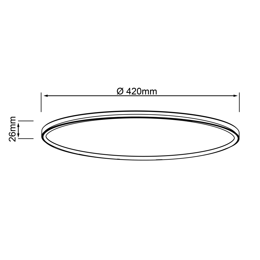 Brilliant - LED φωτιστικό οροφής MILTON LED/24W/230V, Ø 42 cm, λευκό