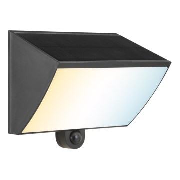 Brilliant - Ηλιακό επιτοίχιο φωτιστικό LED με αισθητήρα SIERRA LED/6W/3,7V 2700/4000/6500K 2000 mAh IP54 μαύρο