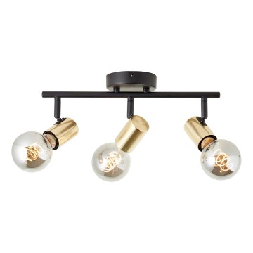 Brilliant - Σποτ φωτιστικό KERRY 3xE27/40W/230V μαύρο/ορείχαλκος
